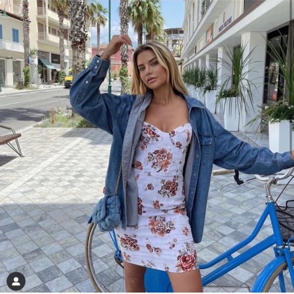 Brock X H&M Floral Bustier / Corset Dress Medium - Picture 10 of 16